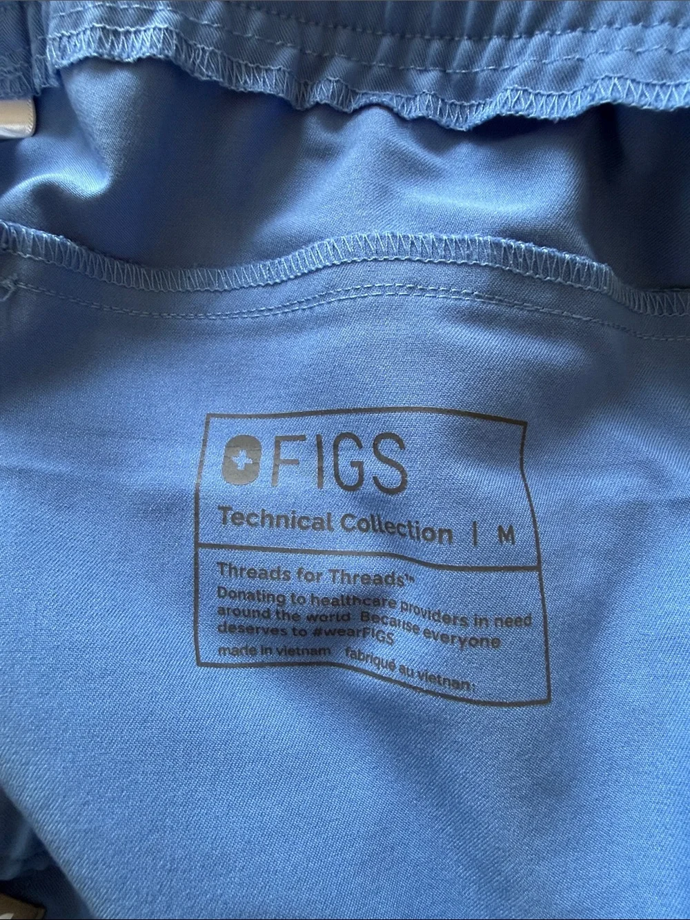 Figs Men's Joggers in Bright Blue with Contrast Drawstring